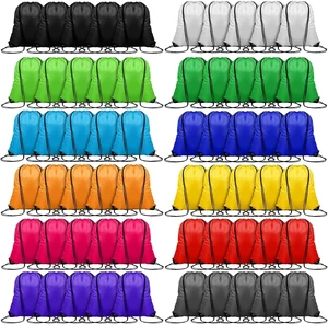 120-Pack Drawstring Backpacks Sport Gym Cinch Bags for Women & Men Outdoor Sports, 12 Colors 120-Pack Drawstring Backpacks Sport Gym Cinch Bags for Women & Men Outdoor Sports, 12 Colors
