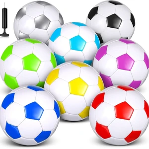 8-Pack Bulk Soccer Balls with Pump for Kids Indoor & Outdoor 8-Pack Bulk Soccer Balls with Pump for Kids Indoor & Outdoor