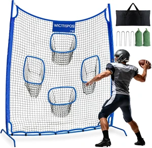 Football Throwing Target Net Quarterback Training Equipment with Carry Bag Football Throwing Target Net Quarterback Training Equipment with Carry Bag