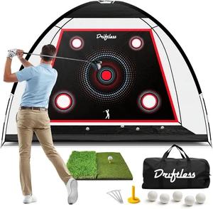 10x7 ft Golf Practice Net for Backyard Driving Indoor Hitting Net with Mat, Golf Training Aid & Great Gift for Golfers or Dad 10x7 ft Golf Practice Net for Backyard Driving Indoor Hitting Net with Mat, Golf Training Aid & Great Gift for Golfers or Dad