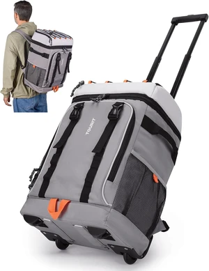Insulated Rolling Beach Cooler Backpack with Wheels, 36/50 Cans Insulated Rolling Beach Cooler Backpack with Wheels, 36/50 Cans