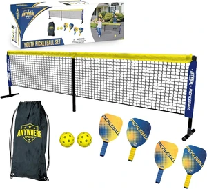 Complete Youth Pickleball Set with Net, Paddles & Balls Junior Kit for Boys & Girls Ages 5 to 12 Complete Youth Pickleball Set with Net, Paddles & Balls Junior Kit for Boys & Girls Ages 5 to 12