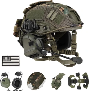 4-in-1 Upgraded Adjustable Tactical Helmet with Headset & Cover for Cosplay & Military Tactical Gear 4-in-1 Upgraded Adjustable Tactical Helmet with Headset & Cover for Cosplay & Military Tactical Gear