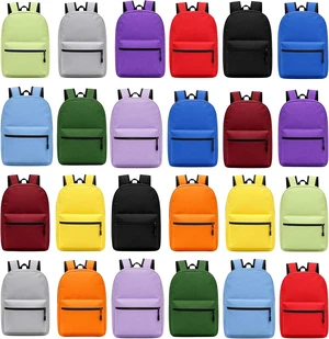 Bulk 17 Inch Lightweight Backpacks 24 Pack, Outdoor Travel, Gym & Corporate Events Bag (Assorted) Bulk 17 Inch Lightweight Backpacks 24 Pack, Outdoor Travel, Gym & Corporate Events Bag (Assorted)