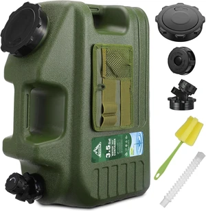 3.5 Gallon BPA Free Water Jug Portable Camping Water Dispenser with Spigot, Leak-Proof for Emergency Storage, Outdoor & Hiking 3.5 Gallon BPA Free Water Jug Portable Camping Water Dispenser with Spigot, Leak-Proof for Emergency Storage, Outdoor & Hiking