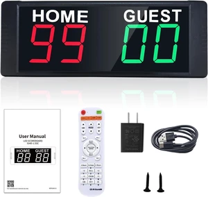 LED Portable Digital Scoreboard Tabletop Electronic Score Keeper with Remote for Cornhole, Basketball, Ping Pong, Baseball, Tennis & Volleyball, Indoor/Outdoor LED Portable Digital Scoreboard Tabletop Electronic Score Keeper with Remote for Cornhole, Basketball, Ping Pong, Baseball, Tennis & Volleyball, Indoor/Outdoor