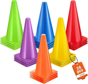 12 Inch Traffic Cones 24 Pcs Training Sports & Parking Cones 12 Inch Traffic Cones 24 Pcs Training Sports & Parking Cones