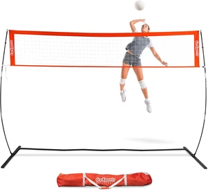Freestanding Volleyball Training Net 12 ft or 20 ft, Height Adjustable with Instant Setup for Indoor & Outdoor Use Freestanding Volleyball Training Net 12 ft or 20 ft, Height Adjustable with Instant Setup for Indoor & Outdoor Use