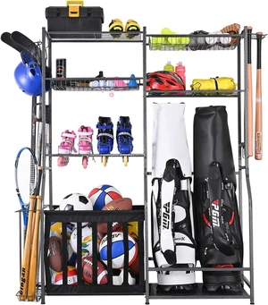 Garage Sports Equipment Organizer with Golf Bag Storage Garage Sports Equipment Organizer with Golf Bag Storage