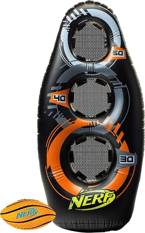 Proshot Kids Football Blaster Inflatable Target Set 50" Standing Pop-Up Target, Black/Orange/Gray Proshot Kids Football Blaster Inflatable Target Set 50" Standing Pop-Up Target, Black/Orange/Gray