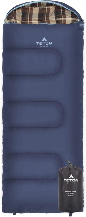 Teton Junior Sleeping Bag 20 & 0 Degree, Warm & Comfortable for Boys, Girls & All Kids in All Camping Weather, Built to Last Teton Junior Sleeping Bag 20 & 0 Degree, Warm & Comfortable for Boys, Girls & All Kids in All Camping Weather, Built to Last