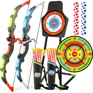 2-Pack LED Light-Up Bow & Arrow Archery Set for Kids, Boys & Girls 2-Pack LED Light-Up Bow & Arrow Archery Set for Kids, Boys & Girls