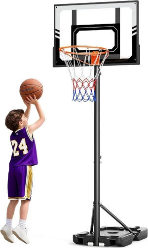 Portable Kids Basketball Hoop 3.5-7ft Stepless Adjustable Height with Shatterproof PC Backboard for Backyard, Driveway & Indoor Portable Kids Basketball Hoop 3.5-7ft Stepless Adjustable Height with Shatterproof PC Backboard for Backyard, Driveway & Indoor
