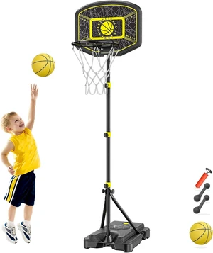 Adjustable Kids Basketball Hoop 3.6-6.2ft, Indoor/Outdoor Adjustable Kids Basketball Hoop 3.6-6.2ft, Indoor/Outdoor