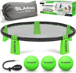Slammo PRO Game Set Premium Roundnet Game for Lawn, Beach & Tailgating, Kids, Teens & Adults Slammo PRO Game Set Premium Roundnet Game for Lawn, Beach & Tailgating, Kids, Teens & Adults
