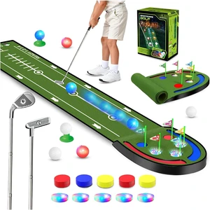 Upgraded Light-Up Golf Putting Mat Indoor Putting Game Set for Kids Upgraded Light-Up Golf Putting Mat Indoor Putting Game Set for Kids