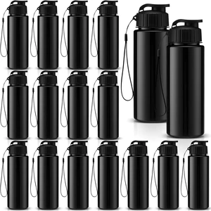 17 oz Plastic Water Bottles 20 Pcs Bulk, Solid Black 17 oz Plastic Water Bottles 20 Pcs Bulk, Solid Black