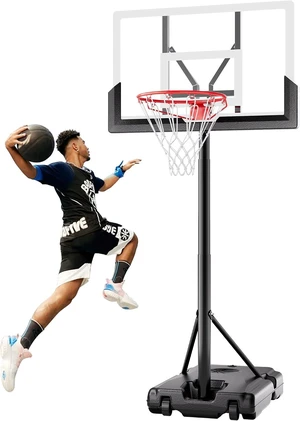 Portable Outdoor Basketball Hoop, 7-10FT Adjustable Height Portable Outdoor Basketball Hoop, 7-10FT Adjustable Height