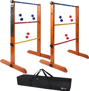 GSE Solid Wood Ladder Ball Toss Game Set with 6 Golf Bolas & Carrying Case GSE Solid Wood Ladder Ball Toss Game Set with 6 Golf Bolas & Carrying Case