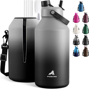 64 oz Insulated Stainless Steel Sport Water Bottle with 2-in-1 Straw & Spout Lid, Keeps Cold 48H, Leakproof, Carrier Bag for Men, Fitness, Outdoors, Gym & Travel (Obsidian) 64 oz Insulated Stainless Steel Sport Water Bottle with 2-in-1 Straw & Spout Lid, Keeps Cold 48H, Leakproof, Carrier Bag for Men, Fitness, Outdoors, Gym & Travel (Obsidian)