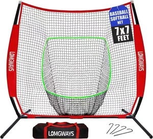 7x7FT Portable Baseball & Softball Practice Net with Steel Frame & Bag 7x7FT Portable Baseball & Softball Practice Net with Steel Frame & Bag
