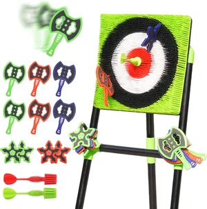 Backyard Axe Throwing Game with Bristle Target & 12 Throwing Axes, Indoor & Outdoor Games for Adults, Kids & Family, Yard Games Toys, Dart Board Backyard Axe Throwing Game with Bristle Target & 12 Throwing Axes, Indoor & Outdoor Games for Adults, Kids & Family, Yard Games Toys, Dart Board