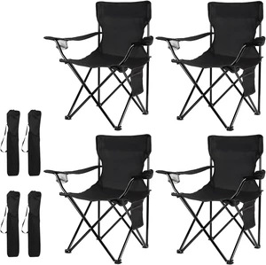 4 Pack Portable Folding Camping Chairs for Beach, Lawn & Yard 4 Pack Portable Folding Camping Chairs for Beach, Lawn & Yard