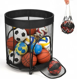 Ball Storage Cart & Bin Organizer with Wheels Ball Storage Cart & Bin Organizer with Wheels