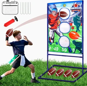 Football Toss Game with 4 Inflatable Balls, Outdoor Sports Toys for Boys Football Toss Game with 4 Inflatable Balls, Outdoor Sports Toys for Boys