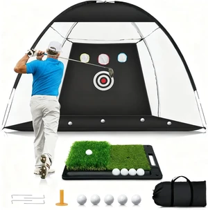 10 x 7FT Golf Practice Net for Backyard Driving, Hitting, Swing & Chipping with Hitting Mat, Indoor/Outdoor, Gifts for Men, Dad, Husband & Golfers 10 x 7FT Golf Practice Net for Backyard Driving, Hitting, Swing & Chipping with Hitting Mat, Indoor/Outdoor, Gifts for Men, Dad, Husband & Golfers