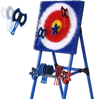 Backyard Axe Throwing Game with 16 Throwing Axes & Stars, Outdoor Games Backyard Axe Throwing Game with 16 Throwing Axes & Stars, Outdoor Games