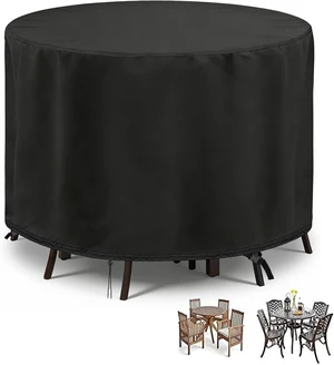 Outdoor Round Patio Furniture Cover, 90" D x 43" H Outdoor Round Patio Furniture Cover, 90" D x 43" H