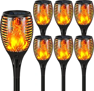 Upgraded Larger Size Solar Torch Lights with Flickering Flame Upgraded Larger Size Solar Torch Lights with Flickering Flame