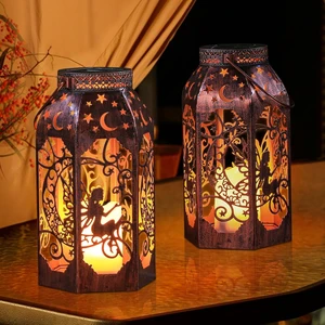 Waterproof Fairy LED Metal Solar Lanterns, Candle Glow Waterproof Fairy LED Metal Solar Lanterns, Candle Glow