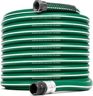 75 ft Heavy Duty Garden Hose with Solid Fittings, Flexible, Kinkless & Lightweight for Lawn Watering & Car Washing, Burst 500 Psi (Green, 75 FT) 75 ft Heavy Duty Garden Hose with Solid Fittings, Flexible, Kinkless & Lightweight for Lawn Watering & Car Washing, Burst 500 Psi (Green, 75 FT)