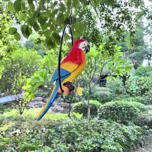 Lifelike Blue-Tail Parrot Garden Statue, Hanging Decor Ornament for Patio, Lawn & Yard Lifelike Blue-Tail Parrot Garden Statue, Hanging Decor Ornament for Patio, Lawn & Yard