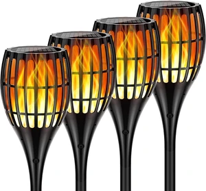 43" Larger Solar Torch Lights with Flickering Flame, Waterproof Outdoor for Garden, Path & Yard (4 Pack) 43" Larger Solar Torch Lights with Flickering Flame, Waterproof Outdoor for Garden, Path & Yard (4 Pack)