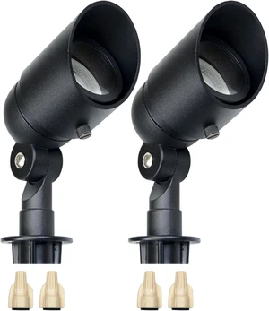 ® 4W Landscape Lighting, 12V Low Voltage Spotlights, Warm White Waterproof Outdoor with Replaceable LED Bulb for Garden, Lawn, Porch, Patio & Yard (Black, 2-Pack) ® 4W Landscape Lighting, 12V Low Voltage Spotlights, Warm White Waterproof Outdoor with Replaceable LED Bulb for Garden, Lawn, Porch, Patio & Yard (Black, 2-Pack)
