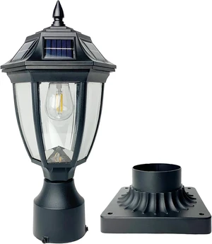 Dusk-to-Dawn Solar Post Lamp Light with Pier Mount Base, Waterproof Motion Sensor for Garden, Yard, Landscape, Pole & Pillar Dusk-to-Dawn Solar Post Lamp Light with Pier Mount Base, Waterproof Motion Sensor for Garden, Yard, Landscape, Pole & Pillar