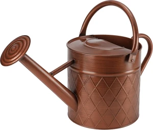 1.75 Gallon Copper Metal Watering Can with Removable Spray Spout for Garden Plants, Outdoor (Copper) 1.75 Gallon Copper Metal Watering Can with Removable Spray Spout for Garden Plants, Outdoor (Copper)