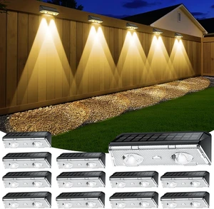12 Pack IP65 Waterproof Solar Fence Lights with Ultra-Bright LED Lens, 9 Color Modes, 12+ Hour Steady Glow for Deck, Backyard, Patio, Pool & Wall, Black 12 Pack IP65 Waterproof Solar Fence Lights with Ultra-Bright LED Lens, 9 Color Modes, 12+ Hour Steady Glow for Deck, Backyard, Patio, Pool & Wall, Black