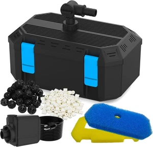 25W/400GPH Pond Filter Pump with 4-Stage Filtration for 200-350 Gal Ponds 25W/400GPH Pond Filter Pump with 4-Stage Filtration for 200-350 Gal Ponds