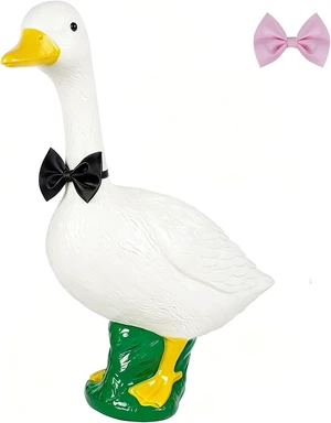 23-Inch Large White Goose Garden Statue, Plastic Geese Figurine 23-Inch Large White Goose Garden Statue, Plastic Geese Figurine