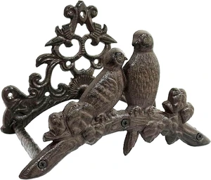 Heavy-Duty Cast Iron Garden Hose Holder, Solid Metal Decorative Wall-Mount Hanger for up to 50/75/100 ft (Hose holder - 2 Birds) Heavy-Duty Cast Iron Garden Hose Holder, Solid Metal Decorative Wall-Mount Hanger for up to 50/75/100 ft (Hose holder - 2 Birds)