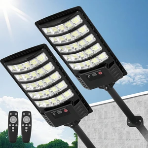 Waterproof High-Lumen Solar Street Lights Outdoor, 2 Pack Waterproof High-Lumen Solar Street Lights Outdoor, 2 Pack
