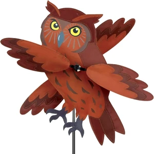 Brown Owl Whirligig Wind Spinner, 17" Weather-Resistant Bird-Themed Outdoor Décor for Patios, Yards & Gardens Brown Owl Whirligig Wind Spinner, 17" Weather-Resistant Bird-Themed Outdoor Décor for Patios, Yards & Gardens