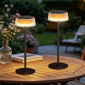 IP65 Waterproof Solar Table Lamps Outdoor, 2 Pack Patio Solar Table Lights IP65 Waterproof Solar Table Lamps Outdoor, 2 Pack Patio Solar Table Lights