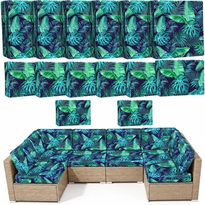 14-Piece Outdoor Cushion Covers 6-Seat Couch Sectional Slipcovers 14-Piece Outdoor Cushion Covers 6-Seat Couch Sectional Slipcovers