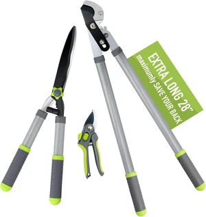 3PCS Heavy-Duty Garden Loppers, Hedge Clippers & Pruning Shears Combo Set Compound-Action Branch Cutter for Thick Branches 3PCS Heavy-Duty Garden Loppers, Hedge Clippers & Pruning Shears Combo Set Compound-Action Branch Cutter for Thick Branches