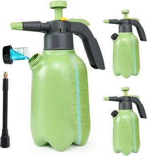 1/2-Gallon Hand Pump Sprayer with Adjustable Nozzle, Measuring Cup & Long Wand for Garden, Plants & Cleaning, 3 Pcs, Green 1/2-Gallon Hand Pump Sprayer with Adjustable Nozzle, Measuring Cup & Long Wand for Garden, Plants & Cleaning, 3 Pcs, Green
